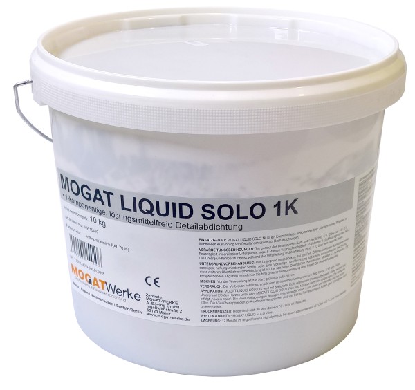 MOGAT LIQUID SOLO 1K einkomponentige, lösungsmittelfreie Detailabdichtung 10 kg Eimer
